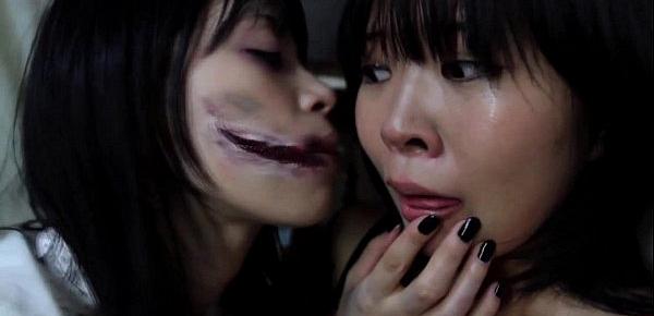  Japanese Slit Mouthed Woman lesbian play Subtitled